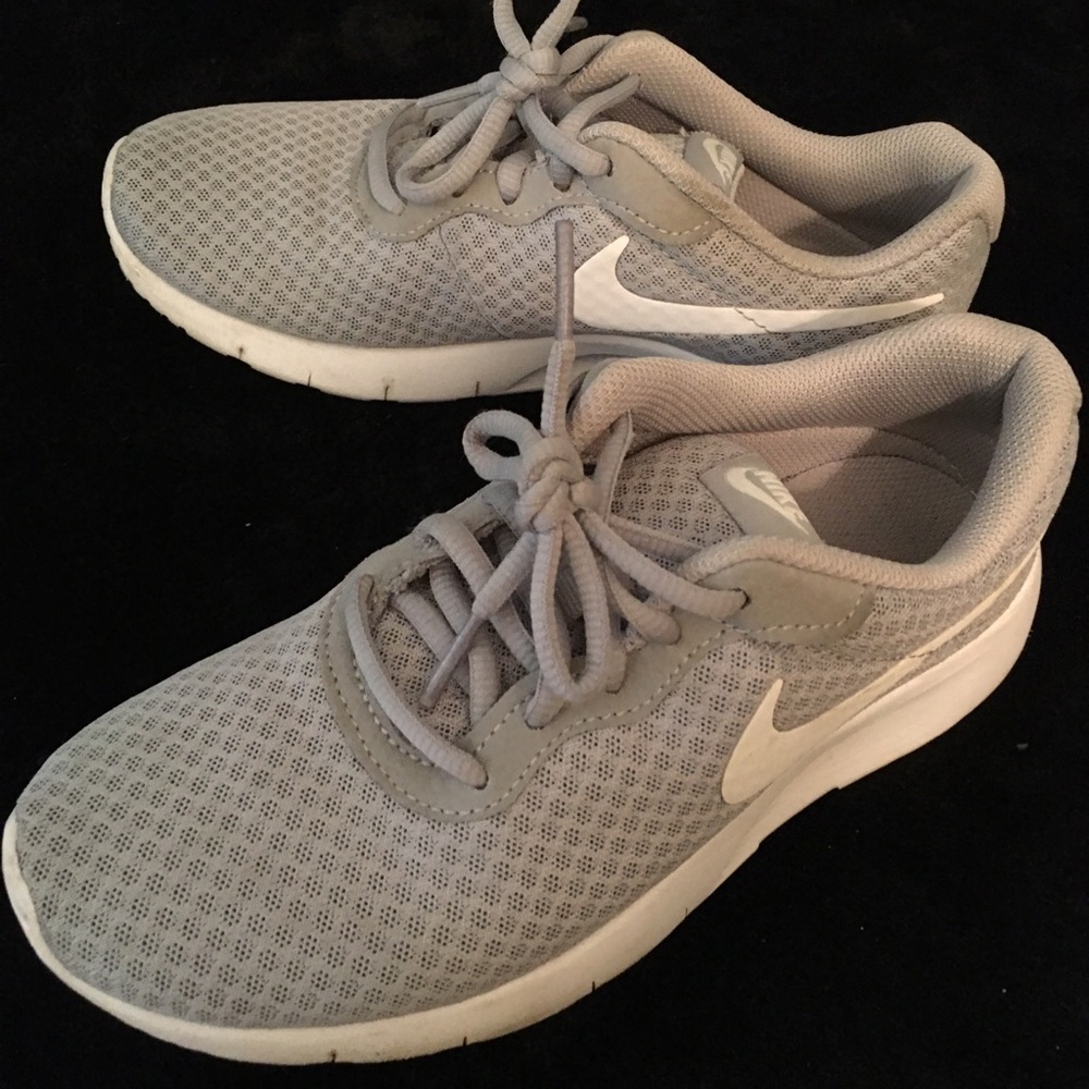 Gray Nike free running shoes , kids 4, women’s 5.5